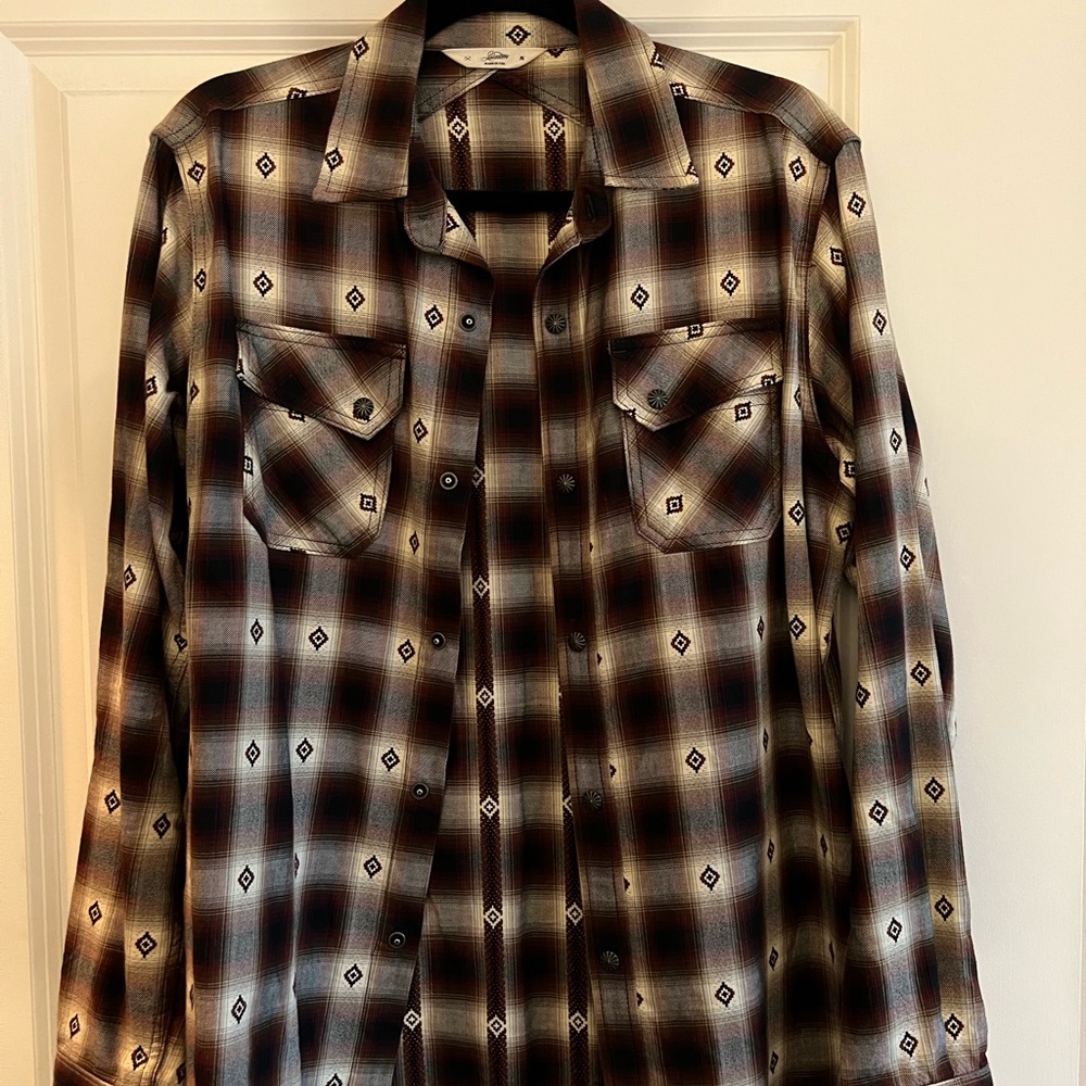 3sixteen crosscut western flannel shirt size medium